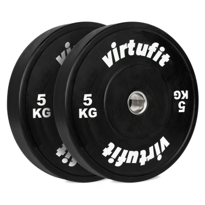 Afbeelding van VirtuFit Bumper Plate Olympische Halterschijf van Rubber 50 mm set 2 x 5 kg