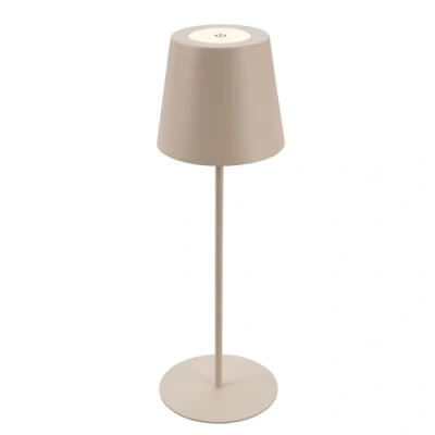 Afbeelding van BRILONER Snoerloze tafellamp Touch In hoogte verstelbaar Verwisselbare batterij voet Ø36 x 10,5 cm Beige