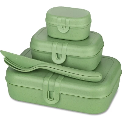 Afbeelding van Lunchbox Koziol Bio Circulair Pascal Ready Nature Leaf Green (6 Delig)