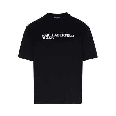 Afbeelding van Karl Lagerfeld Jeans LOGO Regular TEE Tshirt print, Dames, Maat: Large, Black