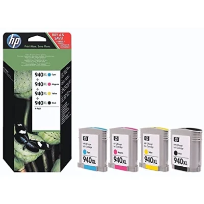 Afbeelding van HP 940XL originele inktpatronen multipack combipack C2N93AE zwart, cyaan, magenta, geel, Officejet Pro 8000, 8500, 8500A, 8500A Plus
