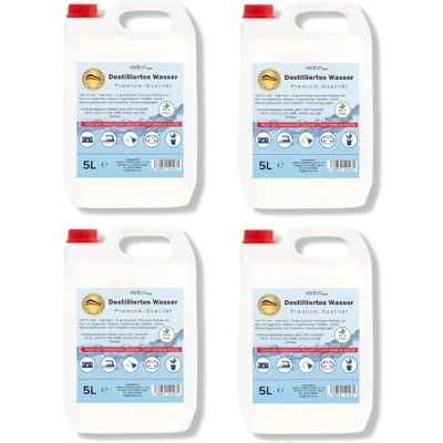Afbeelding van VENTON 20 liter gedestilleerd water (4 jerrycans van elk 5 liter)