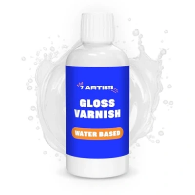 Afbeelding van Acrylverf Kleurloos 500 ml Glas Glanzend Glans Vernis Glanzende Blanke Lak Voor Heldere Op Waterbasis Toplaag Volledig Gedroogde Schilderijen