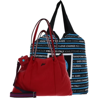 Afbeelding van Gabs Leren Schoudertas Sashi Soft Black Shoulderbag Rosso Rood