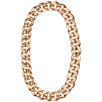 Afbeelding van ZEER DIK gouden KETING Rapper Goud Gangsterketting rijke look perfect om mee te pronken tijdens carnaval &amp; themafeest.