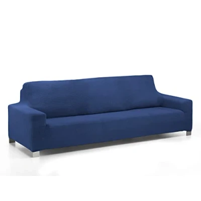 Afbeelding van Martina Home Super elastische bankovertrek, meerkleurig, aanpasbaar, Daytona, marineblauw, 2 zits