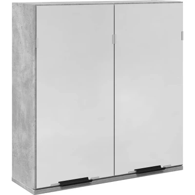 Afbeelding van VidaXL, Spiegelkasten, Badkamerspiegelkast beton grijs 64x20x66,5 cm op hout gebaseerd materiaal