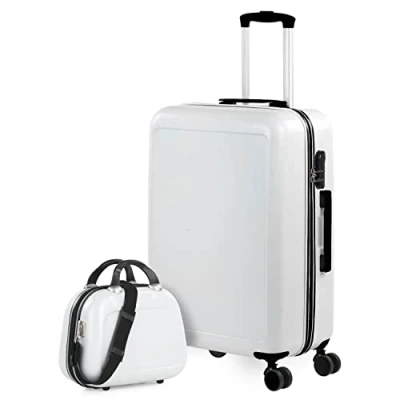 Afbeelding van ITACA Koffer Set Reiskoffer set. Kofferset voor Elke Reis Handbagage &amp; Trolley Koffers met Wielen Ultiem Reisgemak, Wit