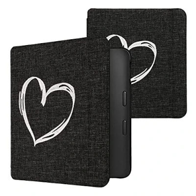 Afbeelding van kwmobile Cover geschikt voor Kobo Libra 2 Vilten ereader hoes Beschermende e Reader Case in grijs