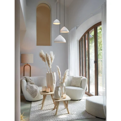 Afbeelding van Light &amp; Living Hanglamp Elimo Wit Ø25cm