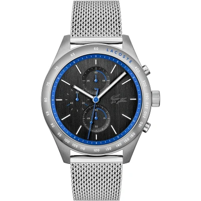 Afbeelding van Lacoste Apext Chronograaf silber schwarz, Heren, Maat: One Size, schwarz