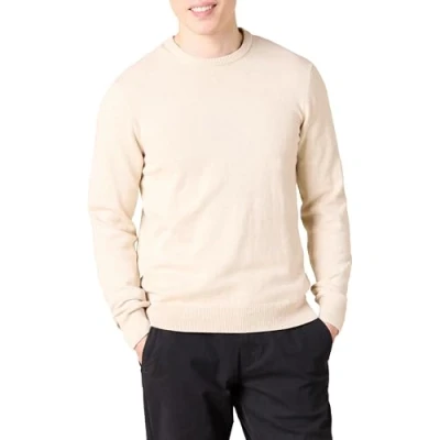 Afbeelding van Amazon Essentials Men&#039;s Trui met ronde hals (verkrijgbaar in grote en lange maten), Havermout, L