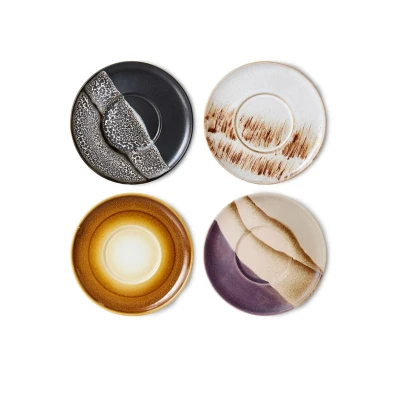 Afbeelding van HKliving 70&#039;s schoteltje (set van 4)