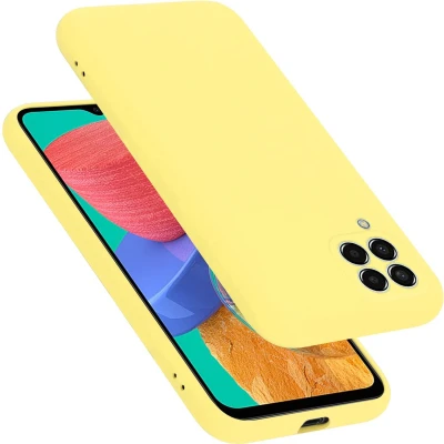 Afbeelding van Cadorabo Hoesje geschikt voor Samsung Galaxy M33 5G in LIQUID GEEL Beschermhoes gemaakt van flexibel TPU silicone Case Cover