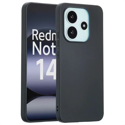 Afbeelding van Xiaomi Redmi Note 14 (4G) Hoesje Siliconen en TPU (zacht) imoshion Softcase/Backcover Zwart Telefoonhoesje