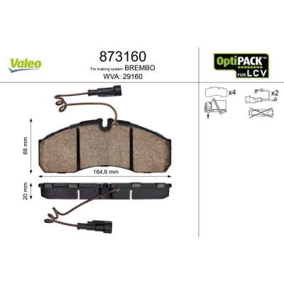 Afbeelding van Valeo Remblokset 873160