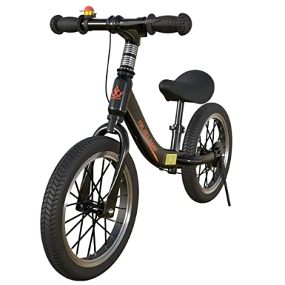 Afbeelding van 16 Inch Loopfiets Voor Kinderen Van 5 8 Jaar, Met Remmen, Verstelbaar Zadel, Lichtgewicht Koolstofstalen Frame Beugel, Stabiel En Duurzaam,zwart