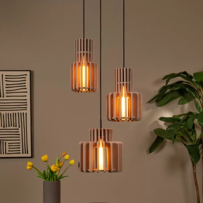 Afbeelding van Lucide ROLLO Hanglamp 3xE27 Taupe