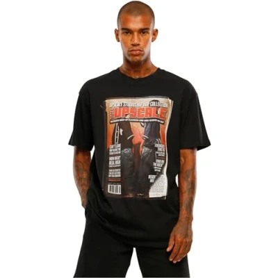 Afbeelding van Upscale by Mister Tee Magazine Tshirt print, Maat: 5XL, Black