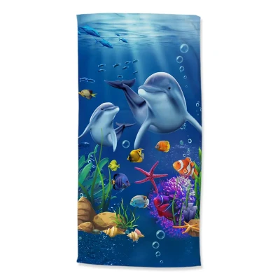 Afbeelding van Strandlaken Mare 75x150 poly velours kids Good Morning nr.33185 blauw