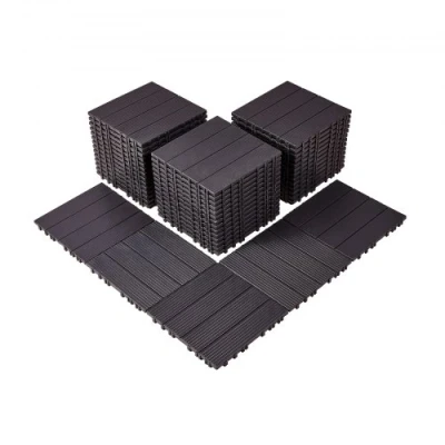Afbeelding van VEVOR 54x terrastegels kliktegels balkontegels 30x30cm donkerbruin