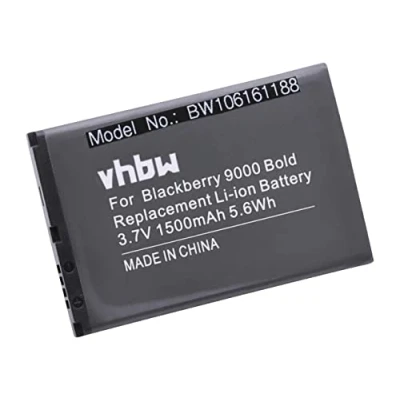 Afbeelding van vhbw Accu compatibel met BlackBerry Bold 9000, 9030, 9220, 9700, 9780 mobiele telefoon smartphone PDA Notepad tablet (1500mAh, 3,7V, Li Ion)