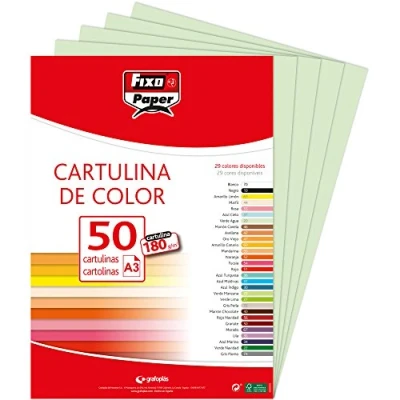 Afbeelding van Fixo Paper 11120320 50 stuks papier karton A3 groen 180 g