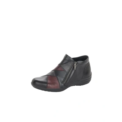 Afbeelding van Remonte Dames Enkellaars R7674 02 Zwart/Bordeaux Maat 36
