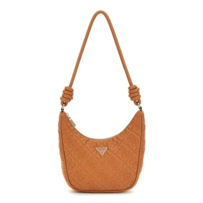 Afbeelding van GUESS Schoudertas Adelasia Top Zip Shoulder Bag Caramel Bruine