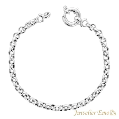 Afbeelding van Armband Zilver Jasseron schakelarmband Dikte 4,5 MM Lengte 17.5 CM
