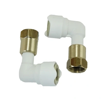 Afbeelding van Whale Quick Connect Adapter met Bocht 1/2&quot; BSP Female naar 15mm Fitting (2 stuks )