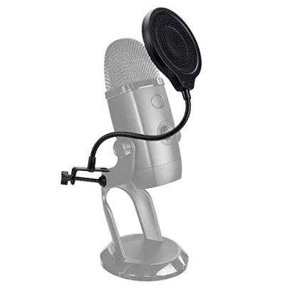Afbeelding van Yeti X Mic Windscherm 4 Inch 3 Lagen Pop Filter met Flexibele 360 Zwanenhals Clip voor Blue om de geluidskwaliteit te verbeteren door YOUSHARES