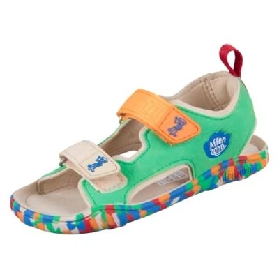 Afbeelding van Affenzahn Vegan Airy Sandaal met klittenbandsluiting, antislip, flexibel, luchtig, licht, voor de zomer, maat 21 32, 10 jaar multicolored, 30 EU