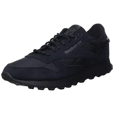 Afbeelding van Reebok Classic Leather Unisex Sneakers laag Core black/core black/pure grey, Maat: 37.5, grey Leer en textiel