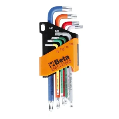 Afbeelding van Beta 97BTX C/SC8 8 delig set haakse stiftsleutels voor Torx(R) profiel schroeven 000971658