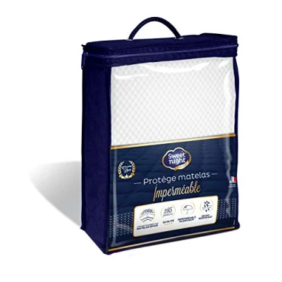 Afbeelding van Sweetnight matrasbeschermer 180 x 200 cm Extra dikke katoenen Anti huisstofmijt en waterdicht Zijdezacht ademend Compatibel met grote cups Luxe Hotelkwaliteit