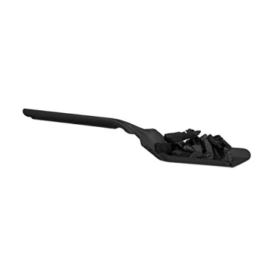 Afbeelding van Relaxdays haardschep staal vlak 49 cm asschep openhaard schep zwart pelletschep