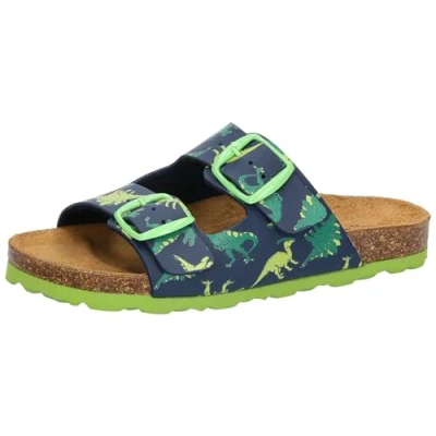 Afbeelding van LICO Bioline Universe DINO Unisex Muiltjes voor kinderen, Maat: 32, Navy/green/blue Hoogwaardig imitatieleer