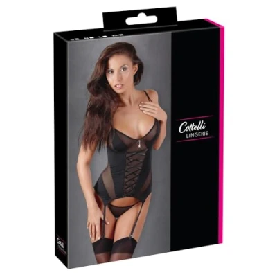 Afbeelding van Jarretel Set Riana Zwart Cottelli Collection