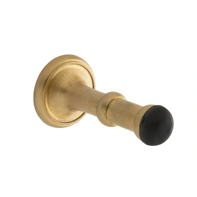 Afbeelding van Klassieke deurstopper in messing getrommeld