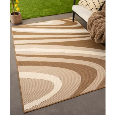 Afbeelding van Modern Buitenkleed Flip Saturn Lichtbruin 200x280 Cm