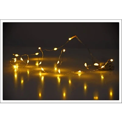 Afbeelding van Spetebo LED Micro lichtketting 200 cm 40 warm wit draad met batterij 2,0 m korte ketting voor binnen