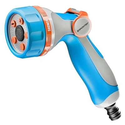 Afbeelding van GRÜNTEK Handdouche &amp; Tuindouche met 5 Straalsoorten Ergonomische Duimbediening, Universele Snelkoppeling, Multiborstel Voor Irrigatie van Planten, Bloemen, Kruiden, Struiken, Heggen