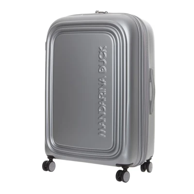 Afbeelding van Mandarina duck Unisex logo trolley Large Exp P10SZV33 bagage koffer, zilver, 49x75x31/34(LxHxW), koffer en rolkoffer
