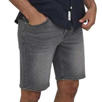 Afbeelding van Only &amp; Sons Onsweft Jeansshort, Heren, Maat: XXL, Medium grey denim