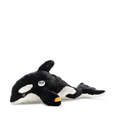 Afbeelding van Steiff Ozzie Orca 37 cm knuffeldier zwart/wit