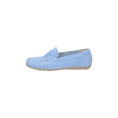 Afbeelding van Sioux Carmona Mocassins, Dames, Maat: 35.5, Blau Veloursleer