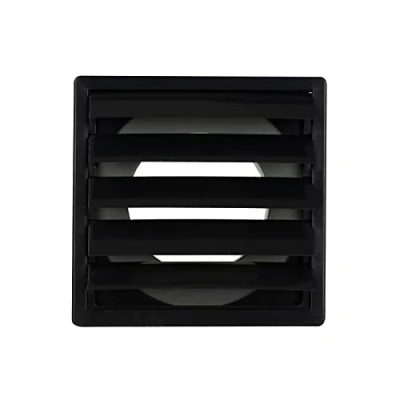 Afbeelding van MKK Ventilatierooster lamellenrooster weerbestendig kunststof afvoerlucht 170 x mm vierkant Ø 100 antraciet/grafiet