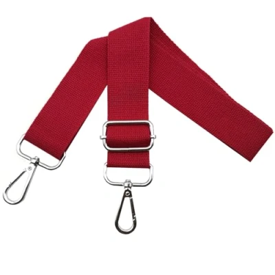 Afbeelding van Tasriemen om te wisselen, schouderriem, tas, tasriem, verstelbaar, breed, 3,9 cm, met zilveren karabijnhaak, draagriem voor handtassen, dames, tasband, tassen, rood, Q3