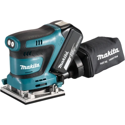 Afbeelding van Makita DBO482RTJ 18 V Handpalm vlakschuurmachine
